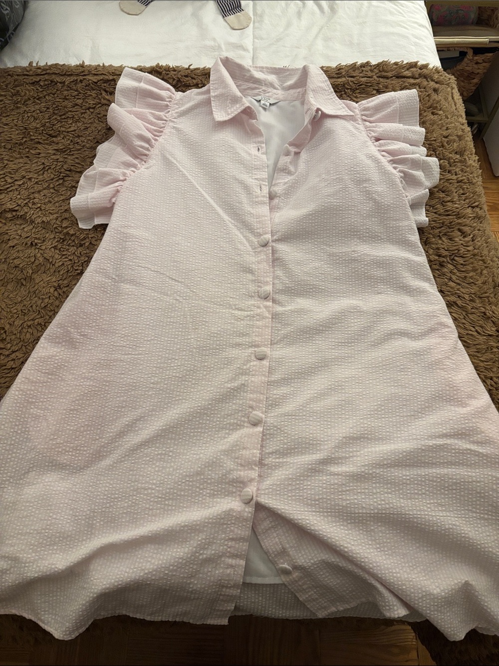 crown & ivy seersucker dress - size L